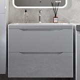 Style Line Тумба с раковиной Марелла 70 Люкс Plus антискрейтч подвесная белая